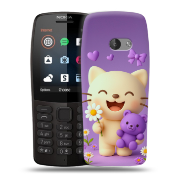 Силиконовый чехол на Nokia 210 с принтом для девочек