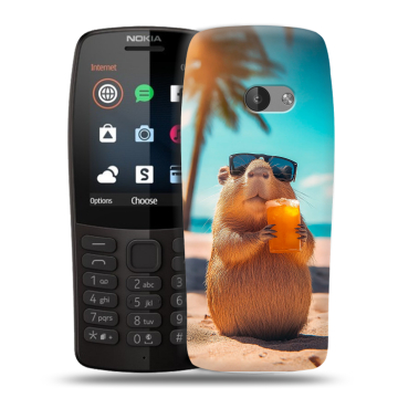 Силиконовый чехол на Nokia 210 с принтом Капибара Силиконовый чехол на Nokia 210 с принтом Капибара