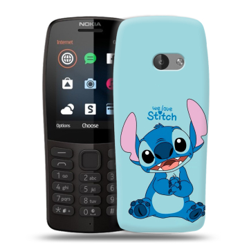 Силиконовый чехол на Nokia 210 с принтом Лило и Стич Силиконовый чехол на Nokia 210 с принтом Лило и Стич