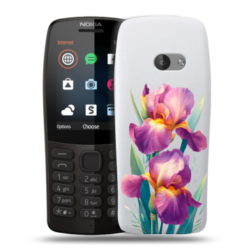 Силиконовый чехол на Nokia 210 с принтом Цветы орхидеи