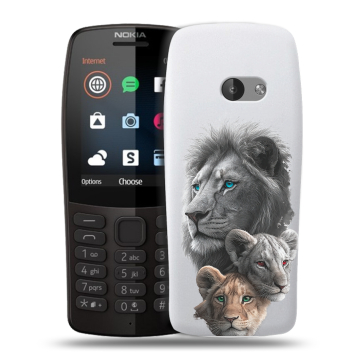 Силиконовый чехол на Nokia 210 с принтом Львы