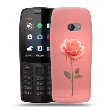 Силиконовый чехол на Nokia 210 с принтом Розовая роза