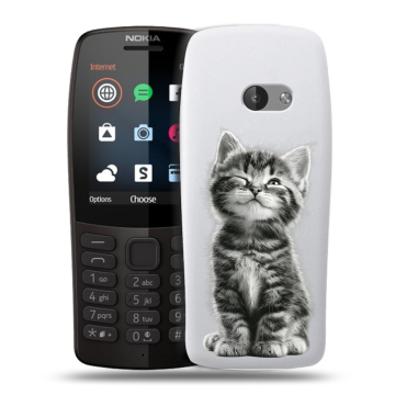 Силиконовый чехол на Nokia 210 с принтом Котенок