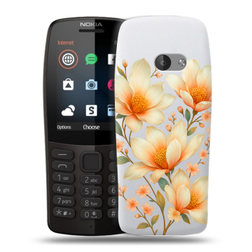 Силиконовый чехол на Nokia 210 с принтом Цветы
