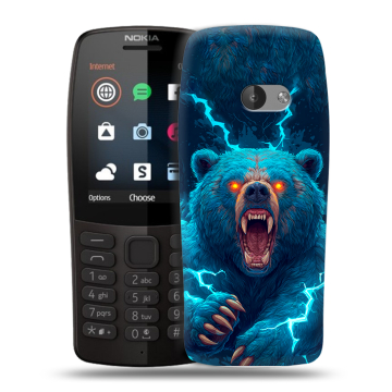 Силиконовый чехол на Nokia 210 с принтом Медведь