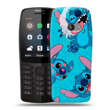 Силиконовый чехол на Nokia 210 с принтом Лило и Стич Силиконовый чехол на Nokia 210 с принтом Лило и Стич