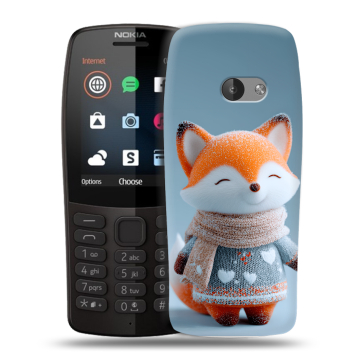 Силиконовый чехол на Nokia 210 с принтом Лиса