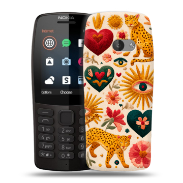 Силиконовый чехол на Nokia 210 с принтом Модный принт