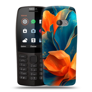 Силиконовый чехол на Nokia 210 с принтом Цветы