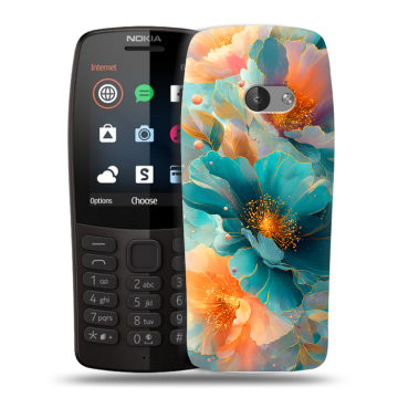 Силиконовый чехол на Nokia 210 с принтом Цветы