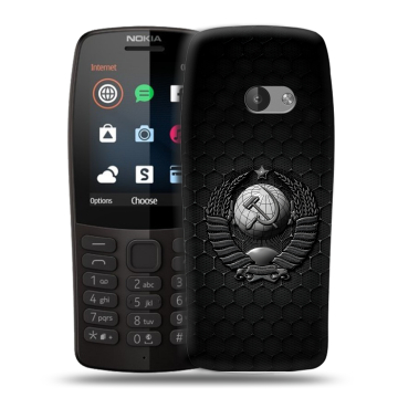 Силиконовый чехол на Nokia 210 с принтом Герб Флаг СССР Силиконовый чехол на Nokia 210 с принтом Герб Флаг СССР