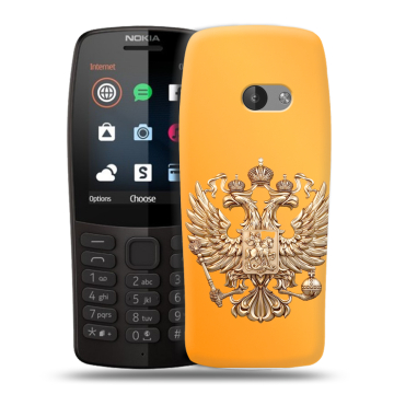 Силиконовый чехол на Nokia 210 с принтом Герб Флаг России