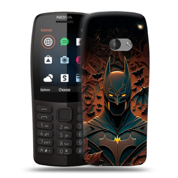 Силиконовый чехол на Nokia 210 с принтом Batman Бэтмен