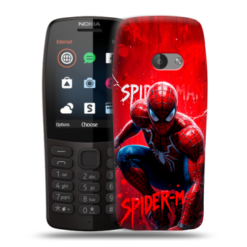 Силиконовый чехол на Nokia 210 с принтом Spiderman Человек паук Силиконовый чехол на Nokia 210 с принтом Spiderman Человек паук