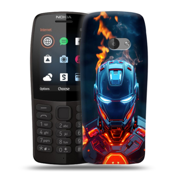 Силиконовый чехол на Nokia 210 с принтом IronMan Железный человек