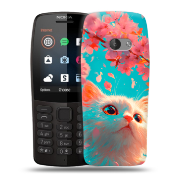 Силиконовый чехол на Nokia 210 с принтом Красивый кот