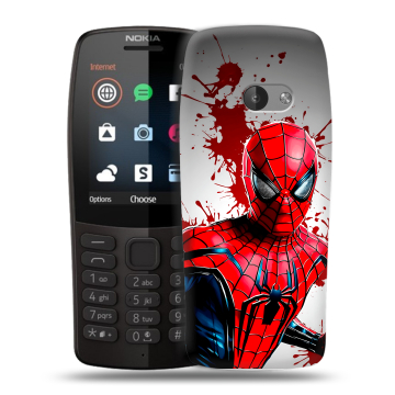Силиконовый чехол на Nokia 210 с принтом Spiderman Человек паук