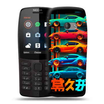 Силиконовый чехол на Nokia 210 с принтом машины тачки