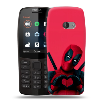 Силиконовый чехол на Nokia 210 с принтом Дедпул Deadpool