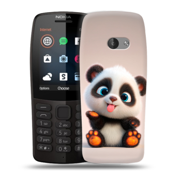 Силиконовый чехол на Nokia 210 с принтом милая панда Силиконовый чехол на Nokia 210 с принтом милая панда