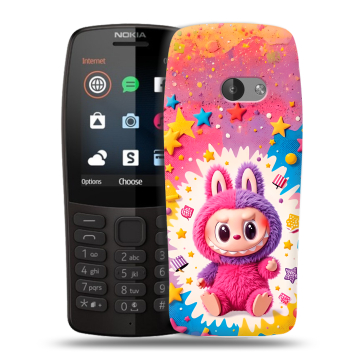 Силиконовый чехол на Nokia 210 с принтом Labubu Лабубу Силиконовый чехол на Nokia 210 с принтом Labubu Лабубу