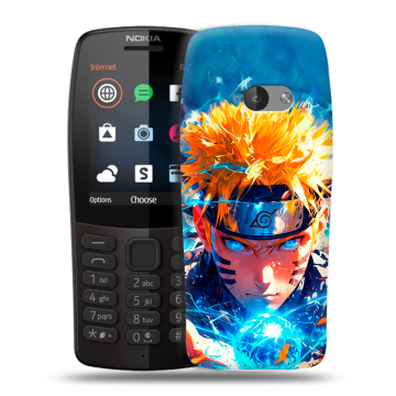 Силиконовый чехол на Nokia 210 с принтом Аниме Наруто Naruto