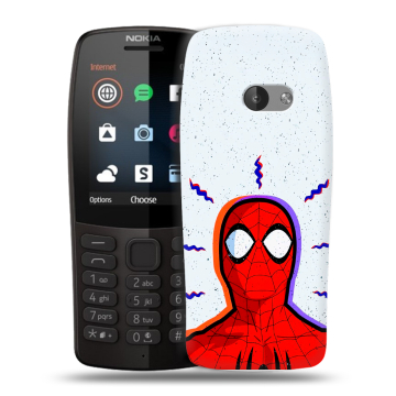 Силиконовый чехол на Nokia 210 с принтом Spiderman Человек паук
