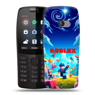 Силиконовый чехол на Nokia 210 с принтом Roblox Роблокс