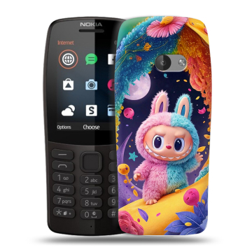 Силиконовый чехол на Nokia 210 с принтом Labubu Лабубу