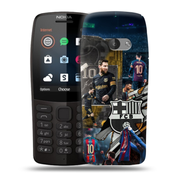 Силиконовый чехол на Nokia 210 с принтом Messi Barcelona Силиконовый чехол на Nokia 210 с принтом Messi Barcelona