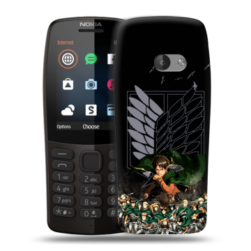 Силиконовый чехол на Nokia 210 с принтом Атака титанов Силиконовый чехол на Nokia 210 с принтом Атака титанов