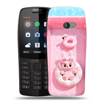 Силиконовый чехол на Nokia 210 с принтом Labubu Лабубу Силиконовый чехол на Nokia 210 с принтом Labubu Лабубу