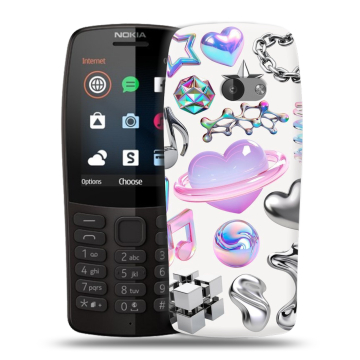 Силиконовый чехол на Nokia 210 с принтом Y2K