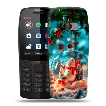 Силиконовый чехол на Nokia 210 с принтом Новый год
