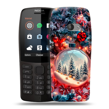 Силиконовый чехол на Nokia 210 с принтом Новый год