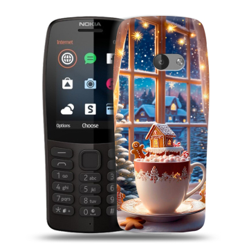 Силиконовый чехол на Nokia 210 с принтом Новый год
