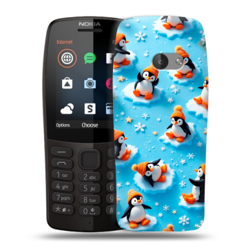Силиконовый чехол на Nokia 210 с принтом Новый год