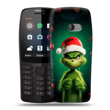 Силиконовый чехол на Nokia 210 с принтом Гринч Новый год Рождество