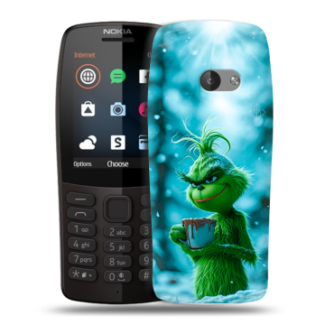 Силиконовый чехол на Nokia 210 с принтом Новый год гринч