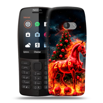 Силиконовый чехол на Nokia 210 с принтом Новый год