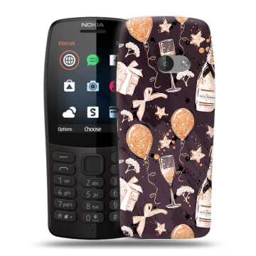 Силиконовый чехол на Nokia 210 с принтом Новый год