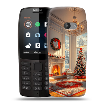 Силиконовый чехол на Nokia 210 с принтом Новый год