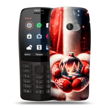 Силиконовый чехол на Nokia 210 с принтом Новый год