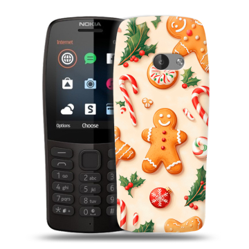 Силиконовый чехол на Nokia 210 с принтом Новый год