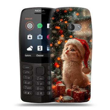 Силиконовый чехол на Nokia 210 с принтом Новый год
