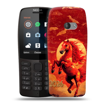 Силиконовый чехол на Nokia 210 с принтом Новый год