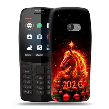 Силиконовый чехол на Nokia 210 с принтом Новый год