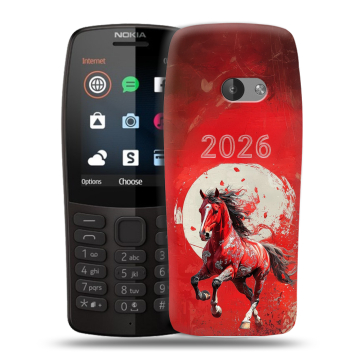 Силиконовый чехол на Nokia 210 с принтом Новый год