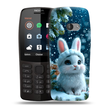 Силиконовый чехол на Nokia 210 с принтом Новый год