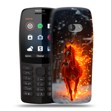 Силиконовый чехол на Nokia 210 с принтом Новый год
